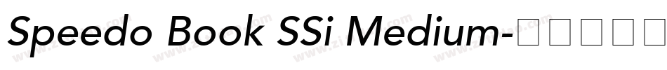 Speedo Book SSi Medium字体转换
